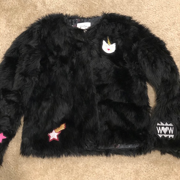 Girl’s Jessica Simpson faux fur coat - Picture 5 of 8